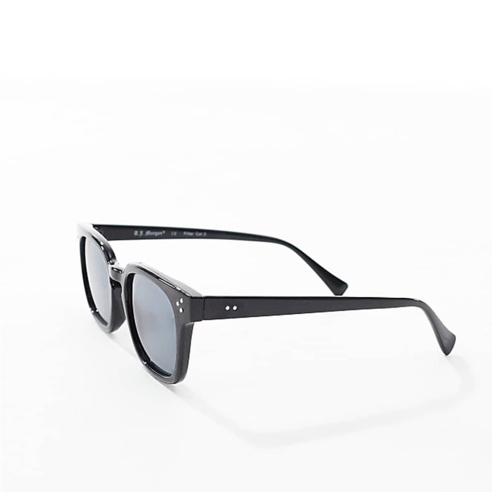 ASOS black frame Classic rectangular shape sunglasses - Picture 7 of 8